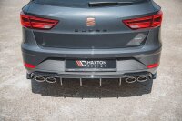 Maxton Design Heckansatz Flaps Diffusor V.2 schwarz Hochglanz - Seat Leon Cupra MK3 FL Sportstourer