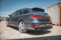 Maxton Design Heckansatz Flaps Diffusor V.3 schwarz Hochglanz - Seat Leon Cupra MK3 FL Sportstourer