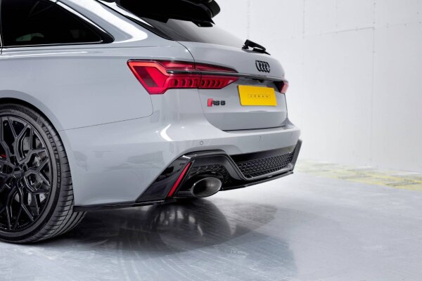 Maxton Design Rear extension Flaps diffuser V.1 black gloss - Audi RS6 C8 / RS7 C8