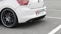 Maxton Design Middle diffuser rear extension DTM Look black gloss - VW Polo 6 GTI MK6