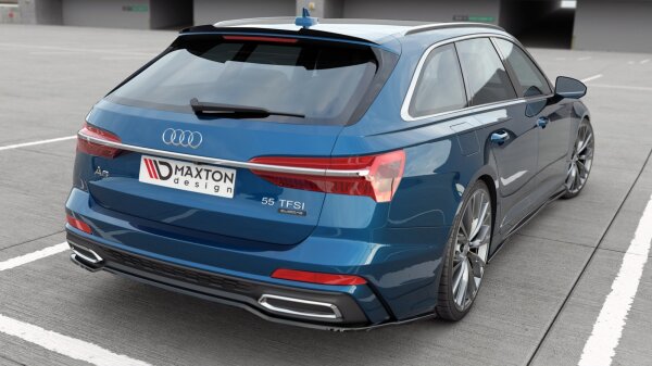 Maxton Design Middle diffuser rear extension black gloss - Audi A6 S-Line Avant C8