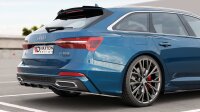 Maxton Design Middle diffuser rear extension DTM Look black gloss - Audi A6 S-Line Avant C8