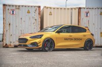 Maxton Design Robuste Racing Seitenschweller Ansatz + Flaps Ford Focus ST / ST-Line MK4