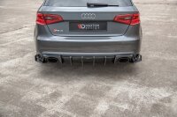 Maxton Design Robuste Racing Heckansatz Flaps Diffusor + Flaps schwarz Hochglanz - Audi RS3 8V Sportback