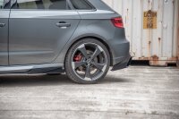 Maxton Design Robuste Racing Heckansatz Flaps Diffusor + Flaps schwarz Hochglanz - Audi RS3 8V Sportback