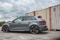 Maxton Design Robuste Racing Heckansatz Flaps Diffusor + Flaps schwarz Hochglanz - Audi RS3 8V Sportback