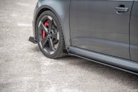 Maxton Design Robuste Racing Seitenschweller Ansatz + Flaps schwarz Hochglanz - Audi RS3 8V Sportback