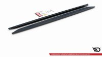 Maxton Design Side skirts extension extension black gloss - Audi RS4 B7