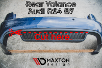 Maxton Design Diffuser rear extension black gloss - Audi RS4 B7