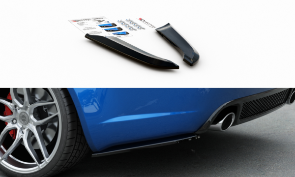 Maxton Design Rear extension Flaps diffuser V.1 black gloss - Audi RS4 Limosine B7