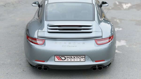 Maxton Design Spoiler Cap schwarz Hochglanz - Porsche 911 Carrera 991