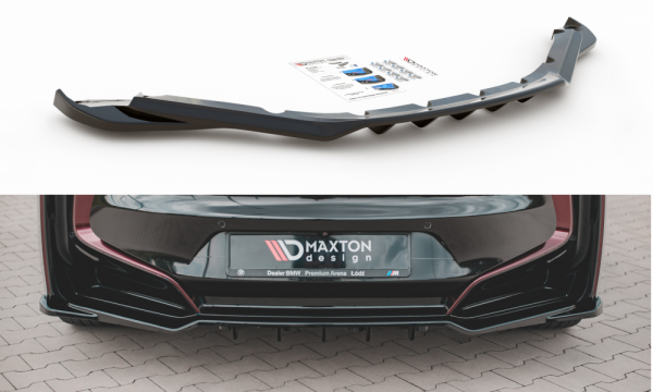 Maxton Design Middle diffuser rear extension DTM Look black gloss - BMW i8