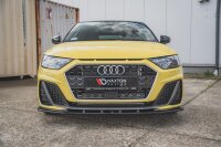 Maxton Design Front extension V.1 black gloss - Audi A1 S-Line GB