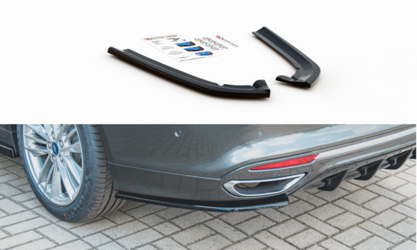 Maxton Design Rear extension Flaps diffuser black gloss - Ford Mondeo Vignale MK5 Facelift