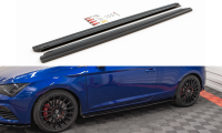 Maxton Design Side skirts extension extension black gloss - Seat Leon Cupra / FR SC MK3 / MK3 FL