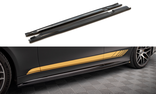 Maxton Design Side skirts extension extension black gloss - Mercedes-AMG GT 63S 4-Door Coupe