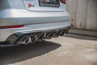 Maxton Design Diffuser rear extension black gloss - Audi S3 Limosine 8V Facelift