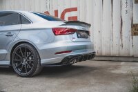 Maxton Design Diffuser rear extension black gloss - Audi S3 Limosine 8V Facelift