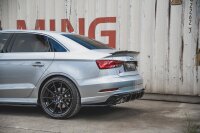 Maxton Design Heckansatz Flaps Diffusor V.2 schwarz Hochglanz - Audi S3 Limosine 8V Facelift