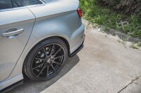 Maxton Design Rear extension Flaps diffuser V.2 black gloss - Audi S3 Limosine 8V Facelift