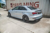 Maxton Design Side skirts extension extension V.2 black gloss - Audi S3 / A3 S-Line Limosine 8V Facelift