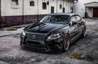 Maxton Design Front extension black gloss - Lexus LS MK4 Facelift