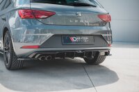 Maxton Design Diffuser rear extension black gloss - Seat Leon MK3 FR Facelift