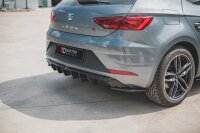 Maxton Design Heckansatz Flaps Diffusor schwarz Hochglanz - Seat Leon MK3 FR Facelift