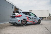 Maxton Design Racing Side skirts extension extension + Front bumper Racing Flaps black gloss - Ford Fiesta MK8 ST / ST-Line