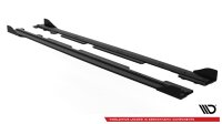 Maxton Design Racing Side skirts extension extension + Front bumper Racing Flaps black gloss - Ford Fiesta MK8 ST / ST-Line