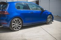 Maxton Design Side skirts extension extension V.4 black gloss - VW Golf 7 R / R-Line Facelift