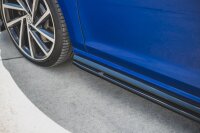 Maxton Design Side skirts extension extension V.4 black gloss - VW Golf 7 R / R-Line Facelift