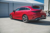 Maxton Design Heckansatz Flaps Diffusor schwarz Hochglanz - Mercedes CLA Shooting Brake AMG-Line X118