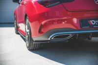 Maxton Design Rear extension Flaps diffuser black gloss - Mercedes CLA Shooting Brake AMG-Line X118