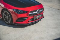 Maxton Design Front extension V.1 black gloss - Mercedes CLA AMG-Line C118