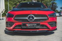 Maxton Design Front extension V.2 black gloss - Mercedes CLA AMG-Line C118