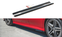 Maxton Design Side skirts extension extension black gloss - Mercedes CLA AMG-Line C118