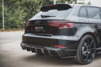 Maxton Design Rear extension Flaps diffuser V.2 black gloss - Audi RS3 8V Sportback Facelift