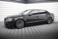 Maxton Design Side skirts extension extension black gloss - Audi A8 Lang D4