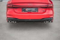 Maxton Design Diffuser rear extension + rear silencer Sport exhaust dummy - Audi A7 C8 S-Line