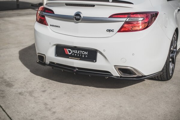 Maxton Design Middle diffuser rear extension DTM Look black gloss - Opel Insignia MK 1 OPC Facelift