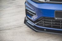 Maxton Design Robuste Racing Frontansatz für passend + Flaps schwarz Hochglanz - VW Golf 7 R / R-Line Facelift