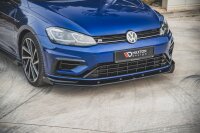 Maxton Design Robuste Racing Frontansatz für passend + Flaps schwarz Hochglanz - VW Golf 7 R / R-Line Facelift