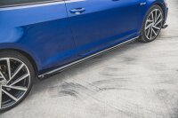 Maxton Design Robuste Racing Seitenschweller Ansatz + Flaps schwarz Hochglanz - VW Golf 7 R / R-Line Facelift