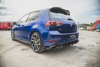 Maxton Design Robuste Racing Seitenschweller Ansatz + Flaps schwarz Hochglanz - VW Golf 7 R / R-Line Facelift