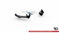 Maxton Design Racing Rear extension Flaps diffuser + Flaps black gloss - VW Golf 7 R Facelift