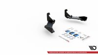 Maxton Design Racing Rear extension Flaps diffuser + Flaps black gloss - VW Golf 7 R Facelift