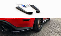 Maxton Design Rear extension Flaps diffuser black gloss - Ford Mustang MK 6 Facelift