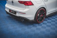 Maxton Design Rear extension Flaps diffuser black gloss - VW Golf 8 GTI