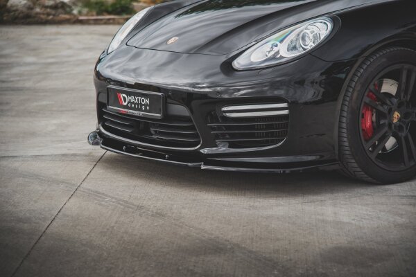 Maxton Design Front extension V.1 black gloss - Porsche Panamera Turbo 970 Facelift